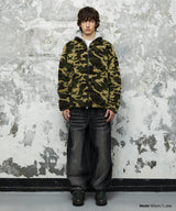 CAMO FLEECE JACKET_GREEN