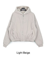 Rat Fur Hooded Bomber Jacket