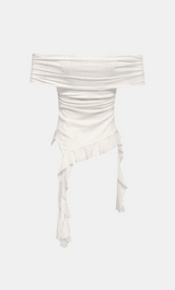 Harmonic Off-Shoulder Ruffle Top