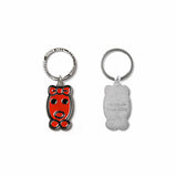 Graphic metal keyring