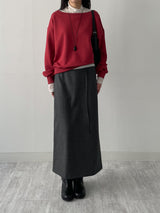 Two-way Boat Neck Over Fit Sweatshirt