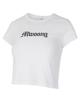 Mwoong ベーシッククロップTシャツ(ホワイト)