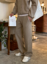 [Set-up]Risquare Two-Way Oversized Fit Hooded Zip-Up Knitwear 