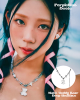 [サージカルスチール] マットテディベアドロップネックレス