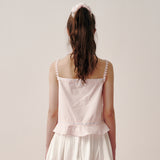 Ribbon Frill Sleeveless (Pink)
