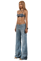 POP Infinity Denim Bra Top