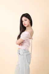 シースルーリボントップス Pink