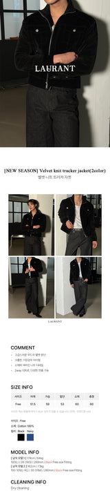 [NEW SEASON] Velvet knit trucker jacket(2color)