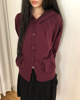 Lamin Pocket Hooded Cardigan