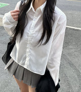 Lynch 8-Color Basic Crop Shirt 