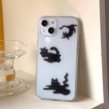 Three Black Cat Phone Case