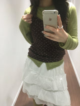 ローザ アシンメトリカル フリル スカート (3color)