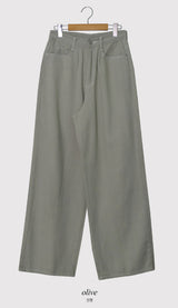 サマーアイボリールーズコットンワイドパンツ (3color)