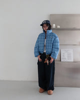 Bobby Checkered Cropped Padded Jacket