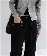 Croll flare cotton work pants
