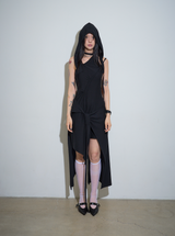 【MADE】カットアウトラップドレス ブラック
