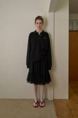 Tulle midi skirt_black