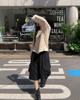 ダークデニムバルーンバミューダパンツ