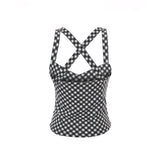 Check 3-way shirring top