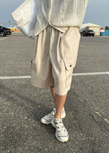 BALLOON CARGO HALF PANTS