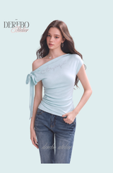 Muse Ribbon One Shoulder Top