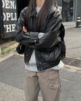 Humming leather jacket