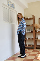 SHIRRING LONG PANTS BLACK