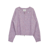 FUZZY MARLED KNIT ZIP UP (3 COLORS)