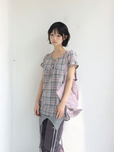 pastel checkered cotton dress