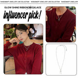 [Celeb pick] グローシャインリボンネックレス