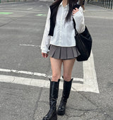 Lynch 8-Color Basic Crop Shirt 