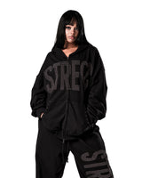 NO STRESS HOTFIX SET HOOD ZIP-UP BLACK