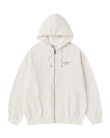 25FW ベーシックロゴナッピングフーディージップアップ クリーム