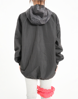 hooded mix wind jacket (black)