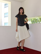 SHELL CAP SLEEVE T (CHARCOAL)