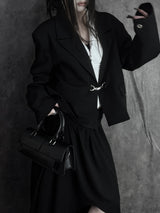 bold buckle cropped jacket (unisex)