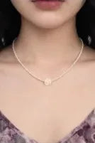 ROSE BEADED NECKLACE (4COLORS!)