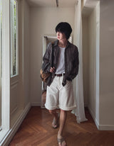 Basic Cotton Bermuda Pants