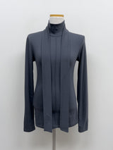 [Brushed Lining] Tie Pintuck Turtleneck T-Shirt