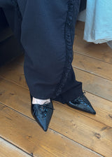 LACE-UP KITTEN HEELS