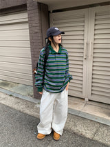 SLAB PINTUCK WIDE JEANS (3C)