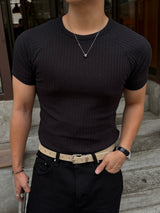Nagrang ribbed muscle short sleeve