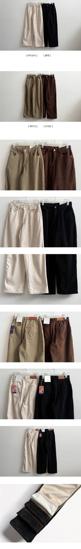 Duff corduroy wide pants