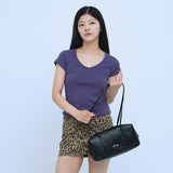 C CURLY LOGO SQUARE BAG_BLACK