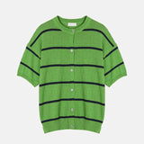 ASCLO Border Summer Short Sleeve Cardigan (5color)