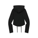 サハラレオパード クロス セットアップ クロップ フード ジップアップ (2Color)