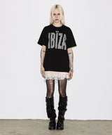 IBIZA ラインストーンTシャツ (ブラック) F26QB401