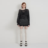 BLACK STAR SEE-THROUGH KNIT