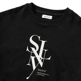 セリフレイヤードシンボルスウェットシャツ (BLACK)