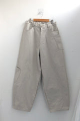 Semi-balloon pocket cotton pants